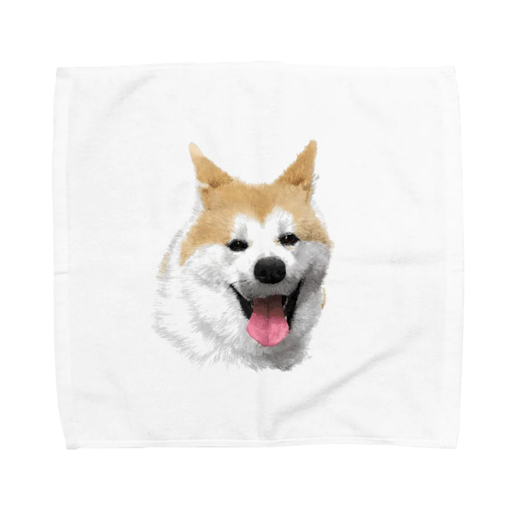 lua-kenの秋田犬のこむぎちゃん Towel Handkerchief