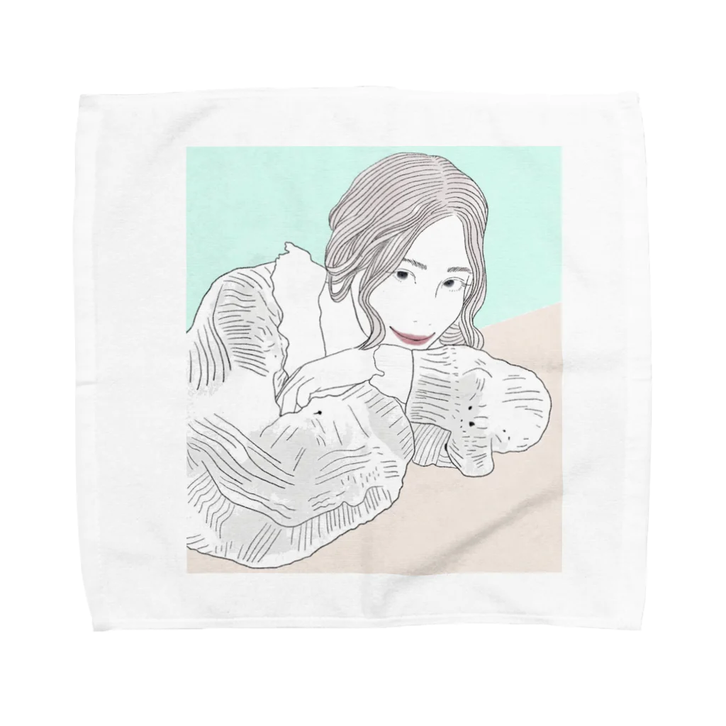 monacoocのパステル少女 Towel Handkerchief