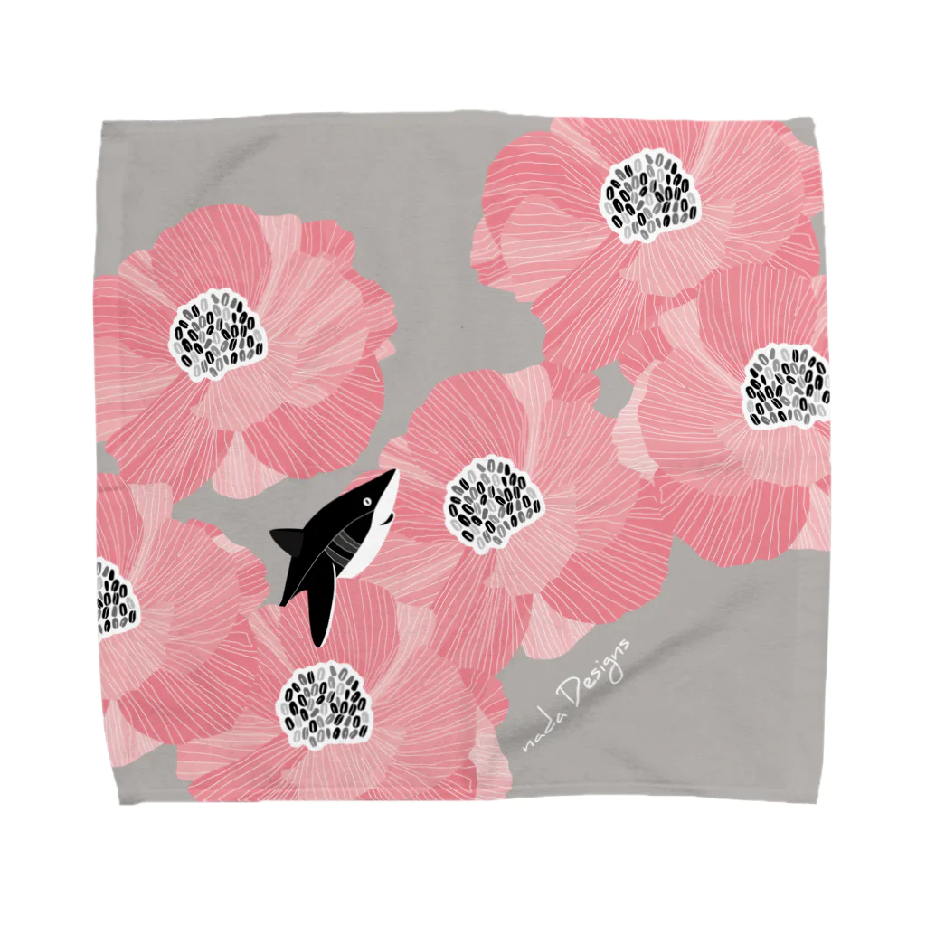 さかたようこ / サメ画家のサメと花 Towel Handkerchief