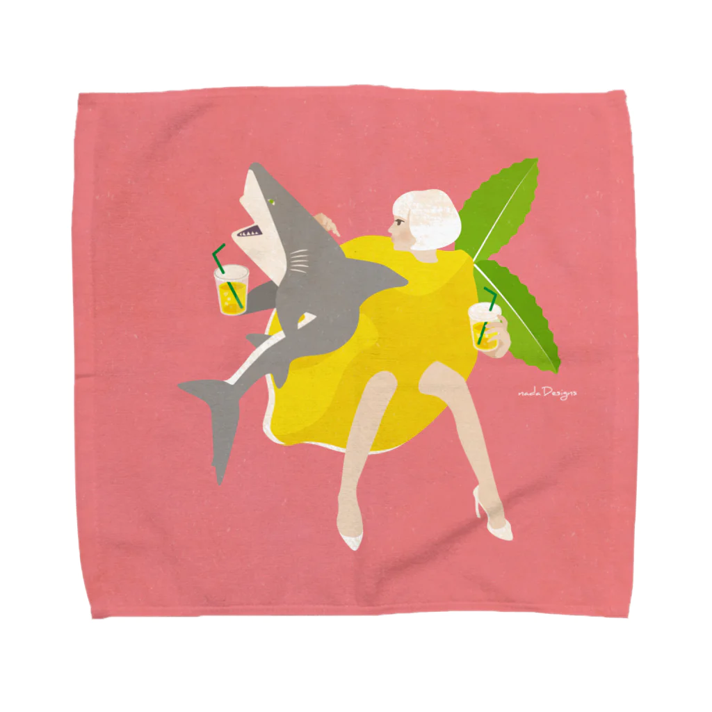 さかたようこ / サメ画家のレモネードなサメ Towel Handkerchief