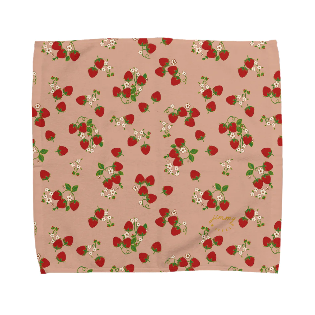 Jimmy BuffaloのJimmy Buffalo - Strawberry Fields クリーム Towel Handkerchief