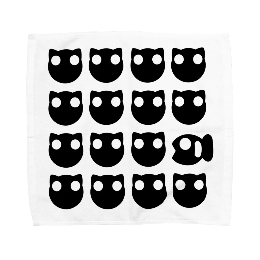 テツロー/TETSUROのKURONEKO16 Towel Handkerchief