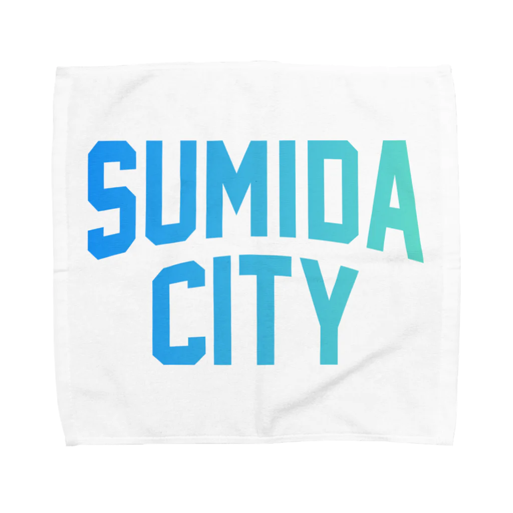 JIMOTO Wear Local Japanの墨田区 SUMIDA CITY ロゴブルー タオルハンカチ