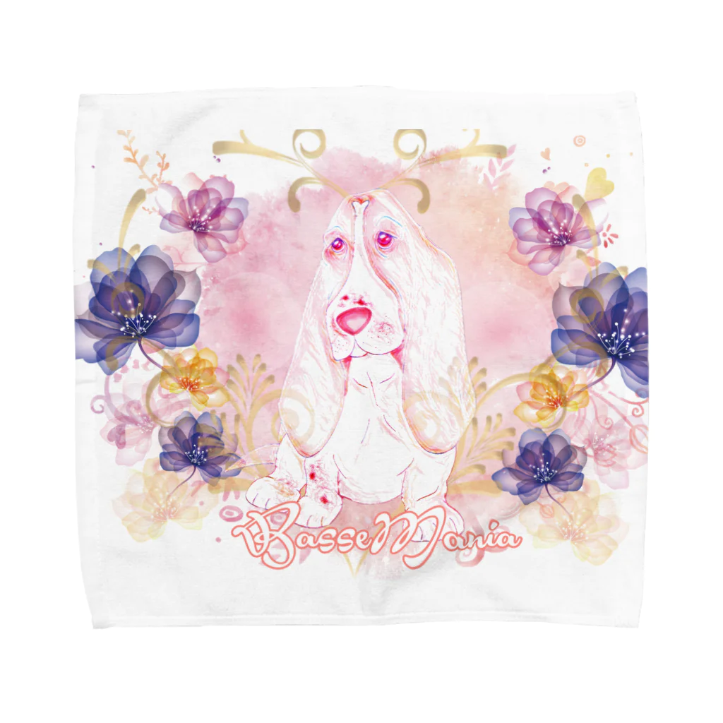 zommyのBassetMANIA luxuryFlower シリーズ Towel Handkerchief