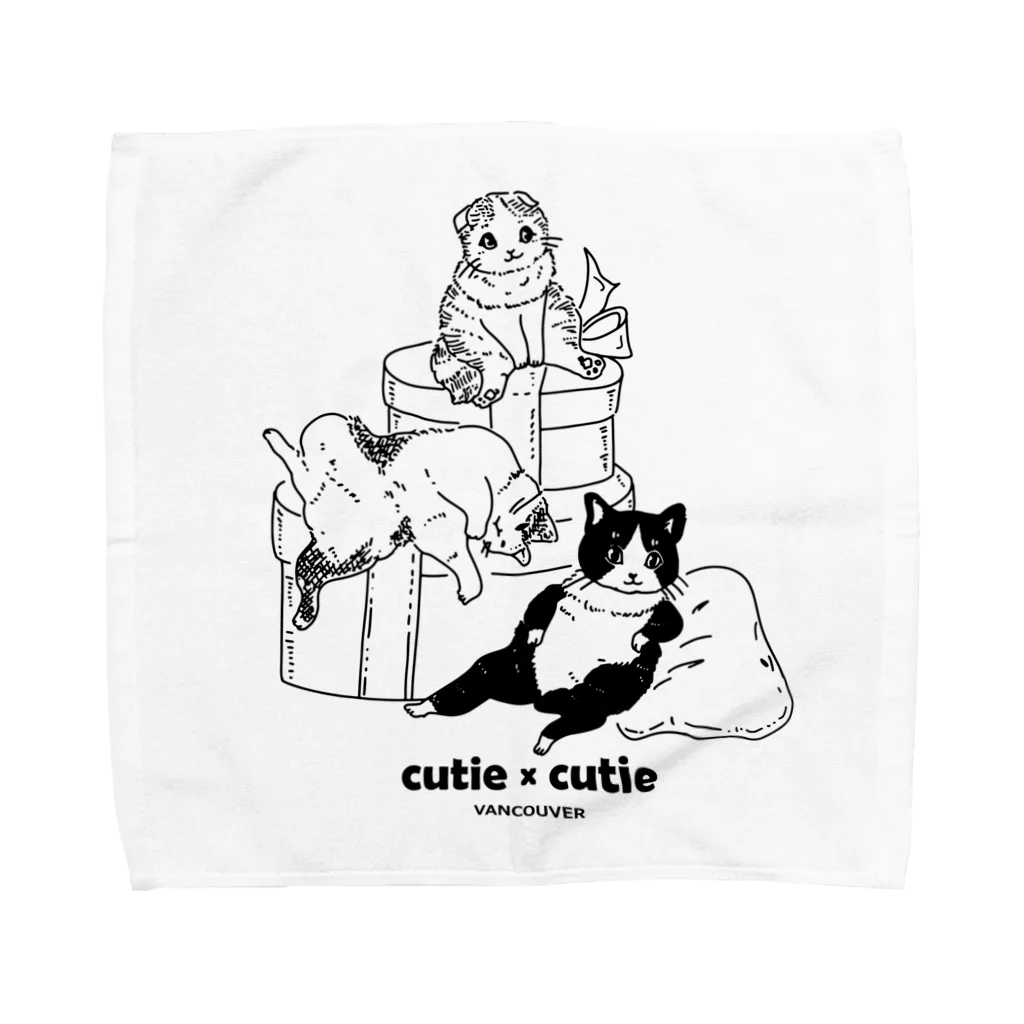 Cutie x Cutie Vancouverのバンクーバーの猫たち タオルハンカチ