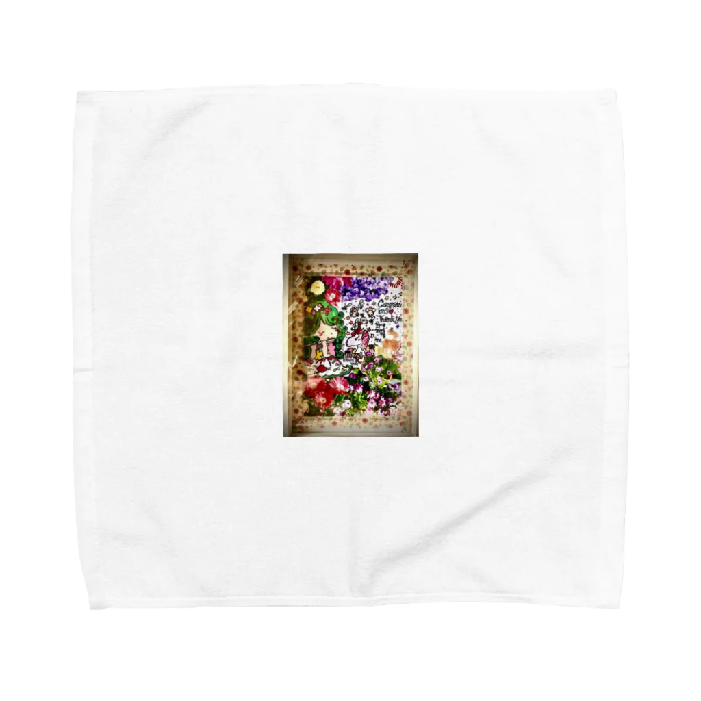 ユミ絵画の花🌼の妖精さん Towel Handkerchief