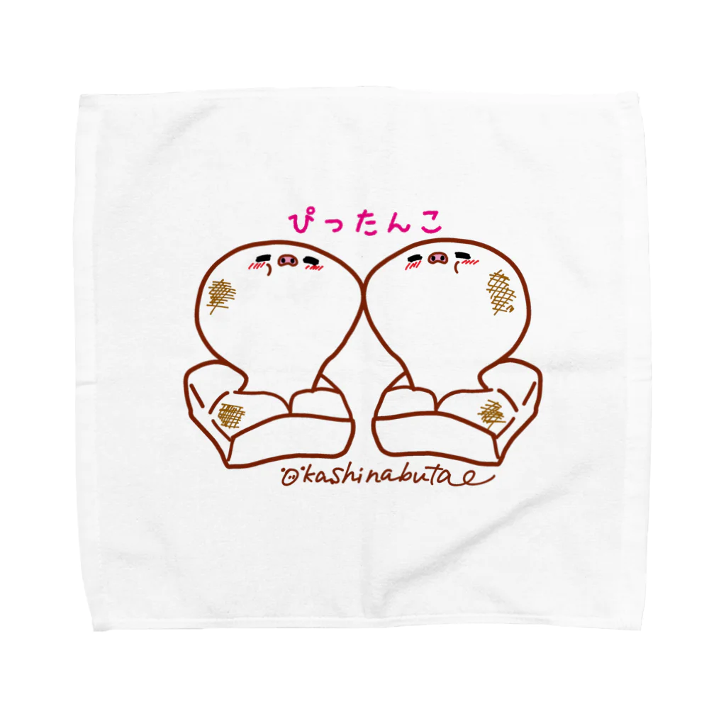 Draw freelyのおもち　ぴったんこ Towel Handkerchief