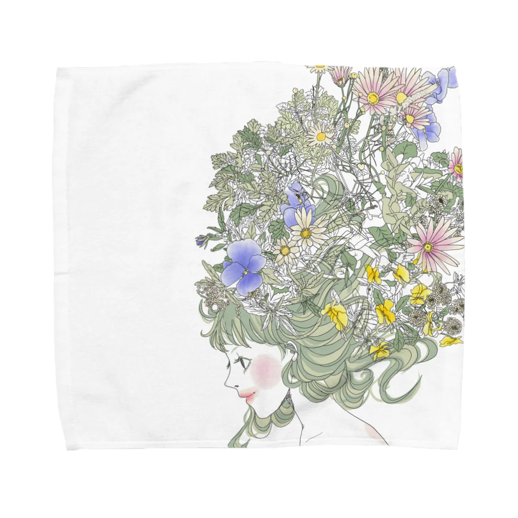 SAYABOの花を纏う Towel Handkerchief