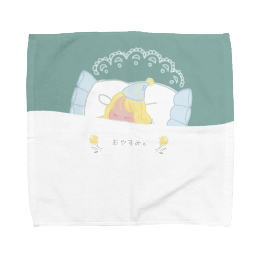 s h i k iのおやすみ。(green) Towel Handkerchief