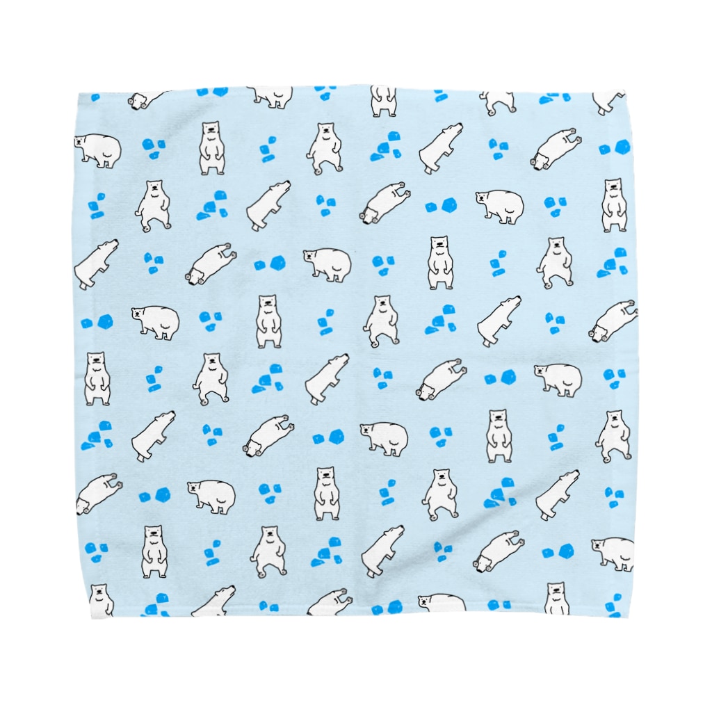 シロクマと氷 ゆるいイラストのアイテム イラストレーターハセガワ Taroimo Tarooo のタオルハンカチ通販 Suzuri スズリ