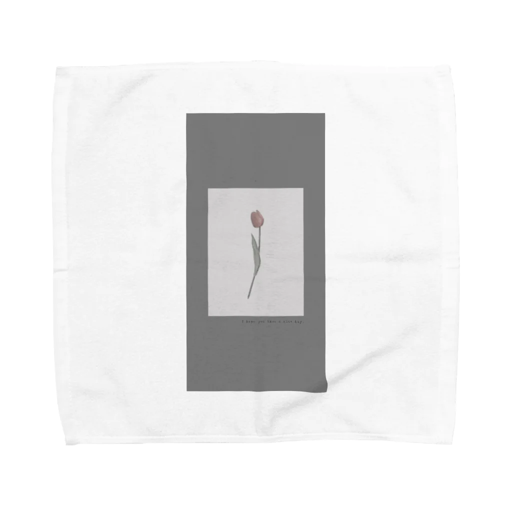 rilybiiのtulip gray Towel Handkerchief