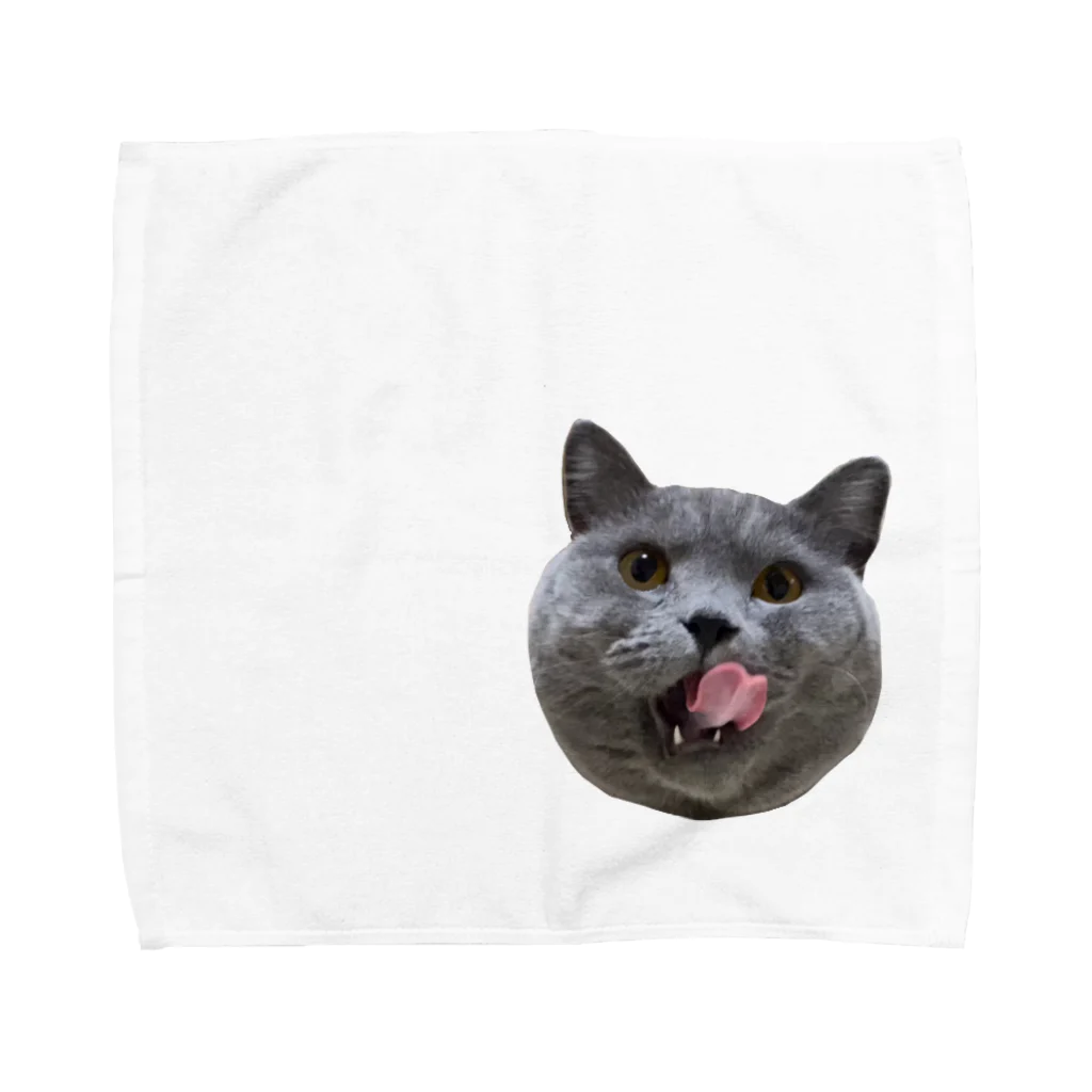 むっちり猫のむっちり丸のむっちり丸ぺろり Towel Handkerchief