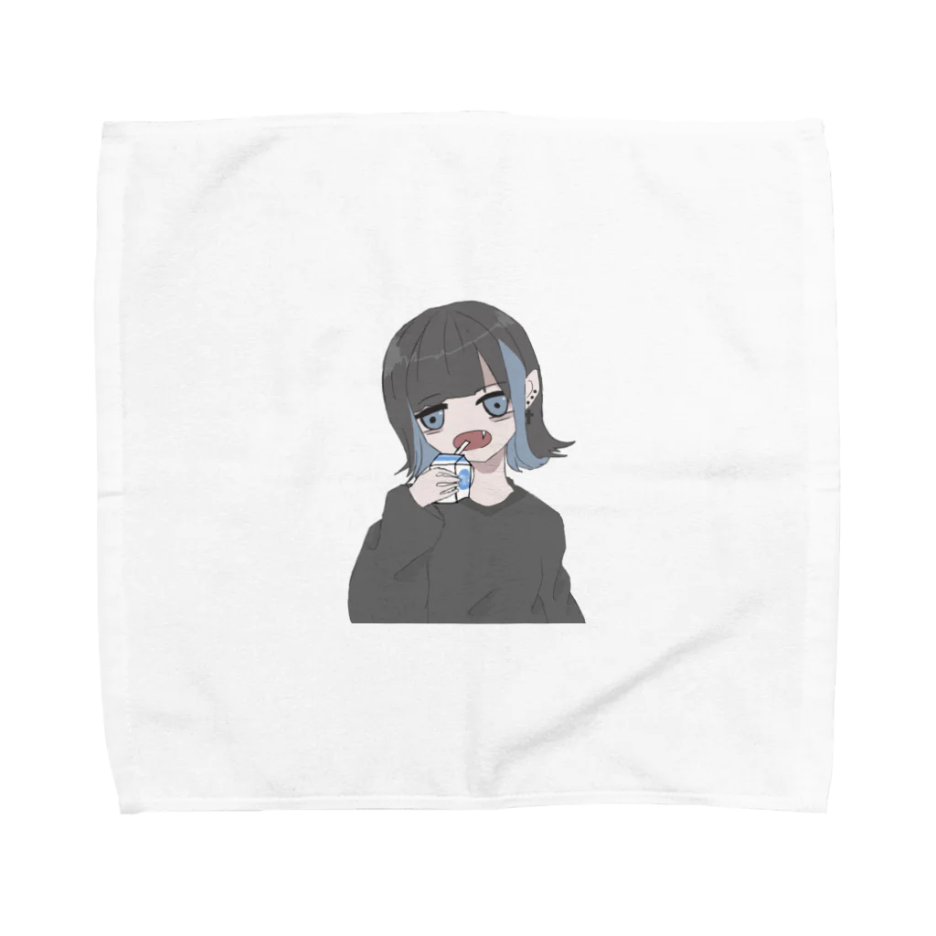 みーぽーのピアス3連インナーピアスエモい女の子ちゃん Towel Handkerchief