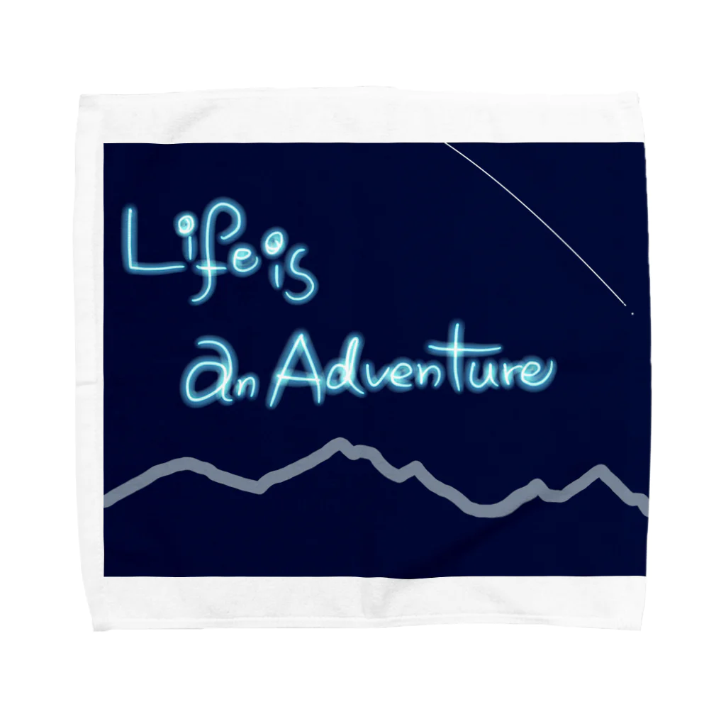 hajime's shop のLife is an adventure！（山の夜空ver.） タオルハンカチ