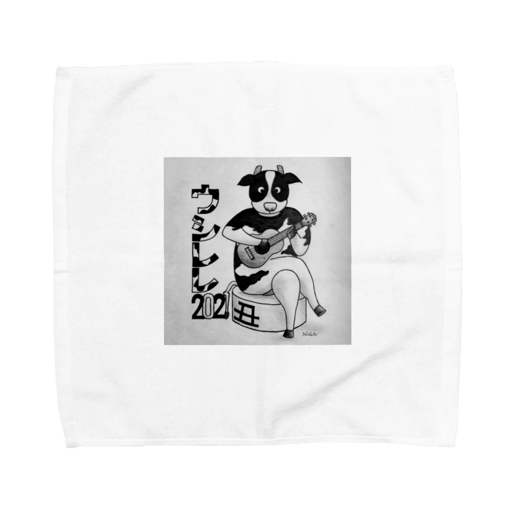 39Sの干支 ウシレレ Towel Handkerchief