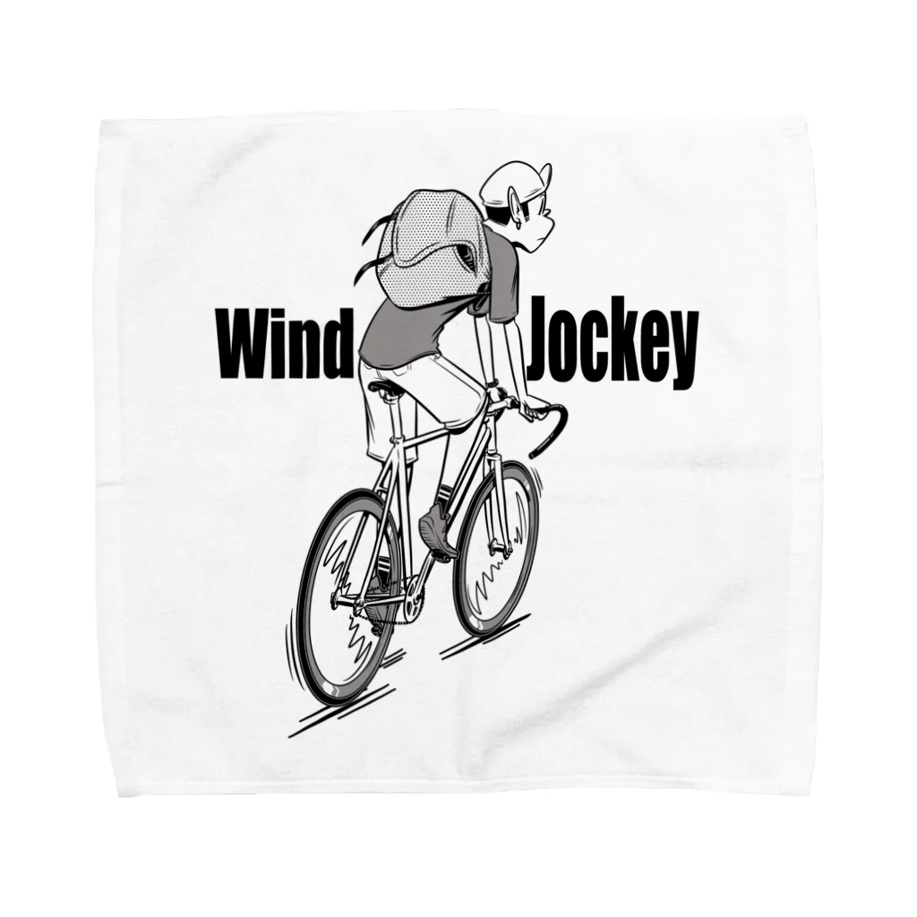 nidan-illustrationの"Wind Jockey" Towel Handkerchief