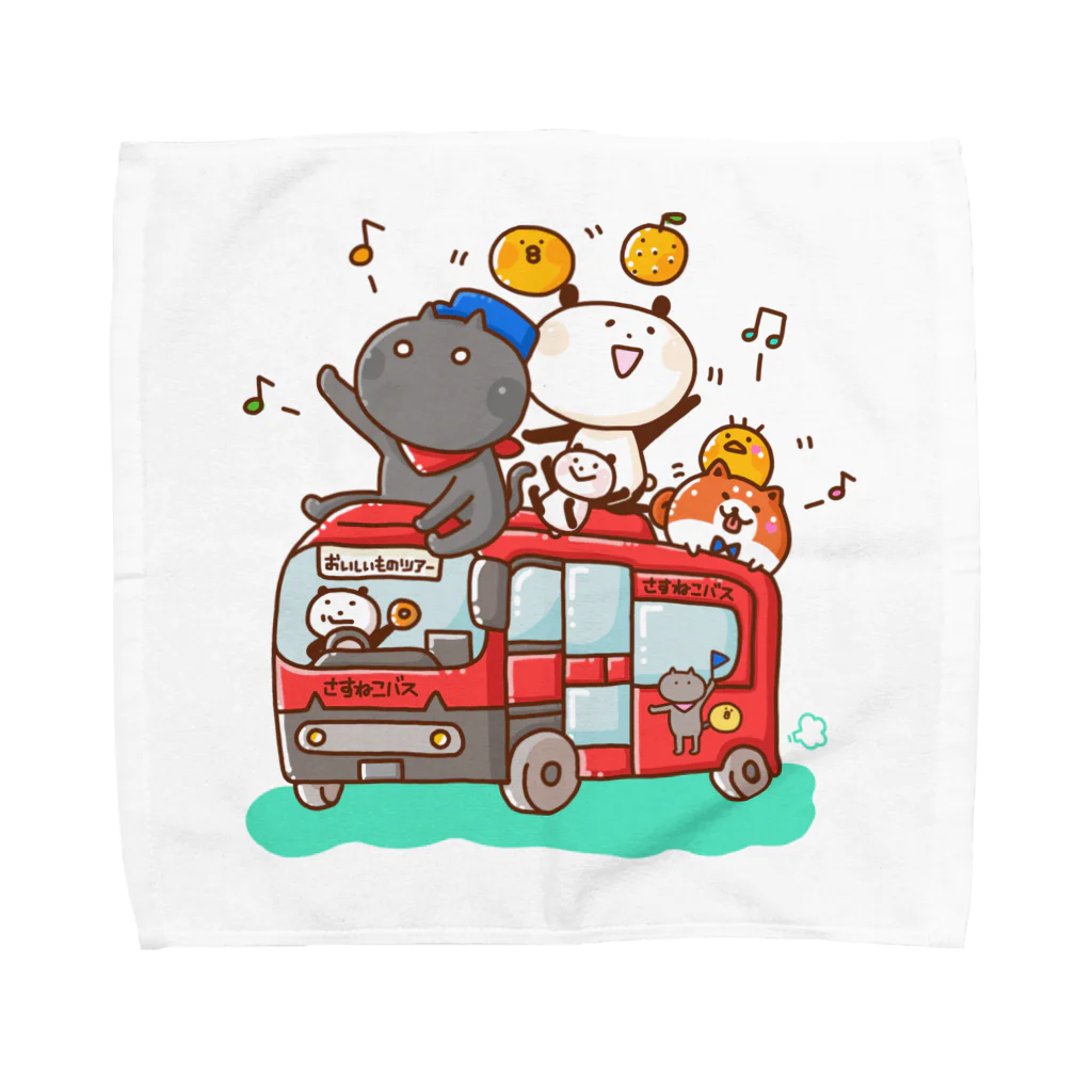 sagaoujiのさすねこバスツアー Towel Handkerchief