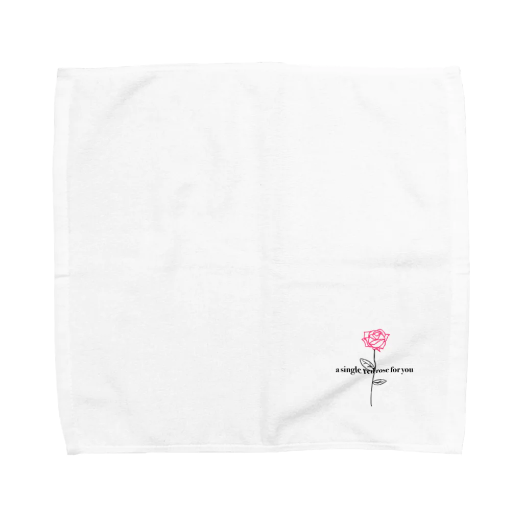 HAPLLのa single red rose for you Towel Handkerchief