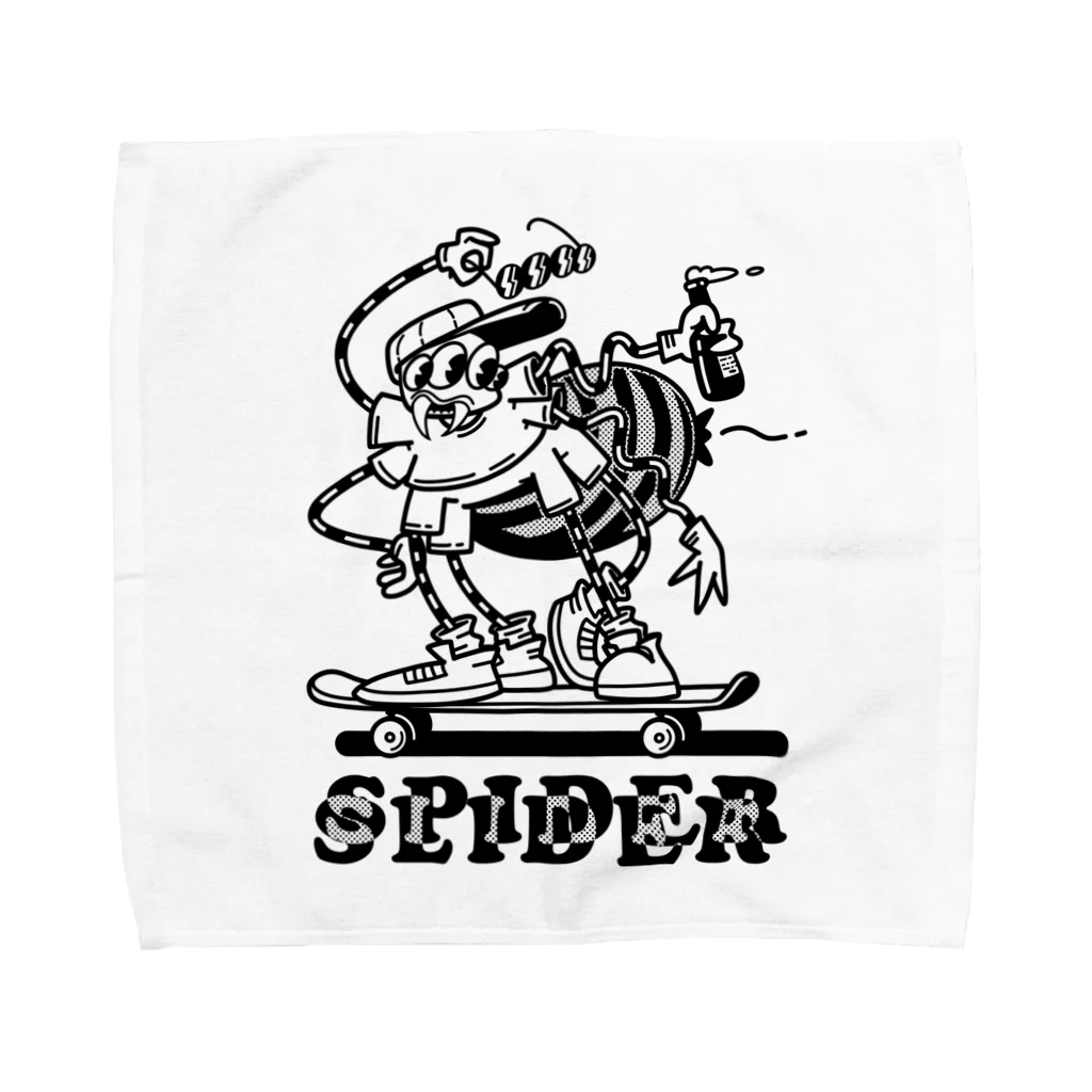 nidan-illustrationの"SPIDER SLIDER" タオルハンカチ