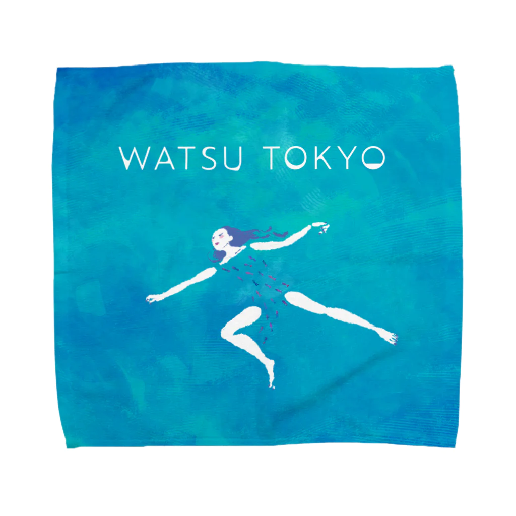 mya-mya=MIYA JUNKO's shop 02のWATSUさん／「WATSU TOKYO」ロゴ入り タオルハンカチ