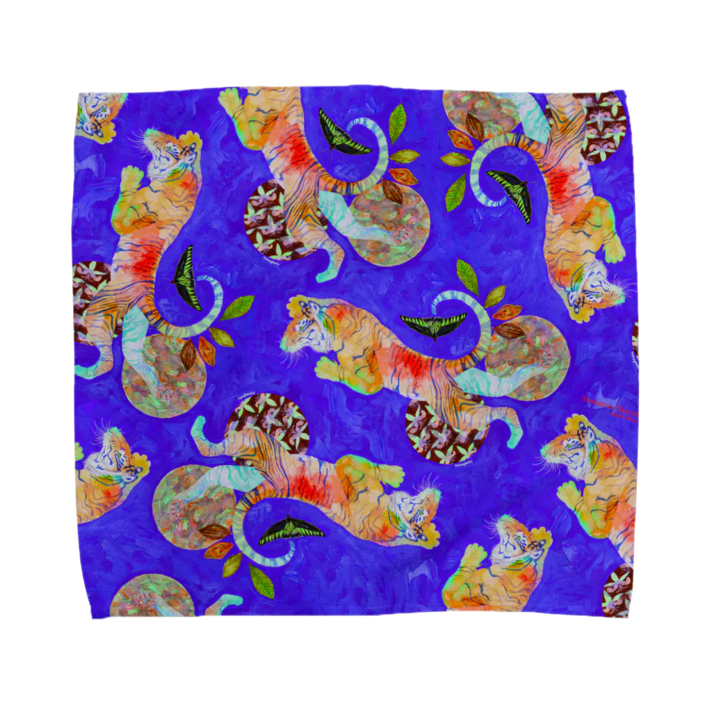 made blueのSumatra-Chocolate-Tiger design Towel Handkerchief