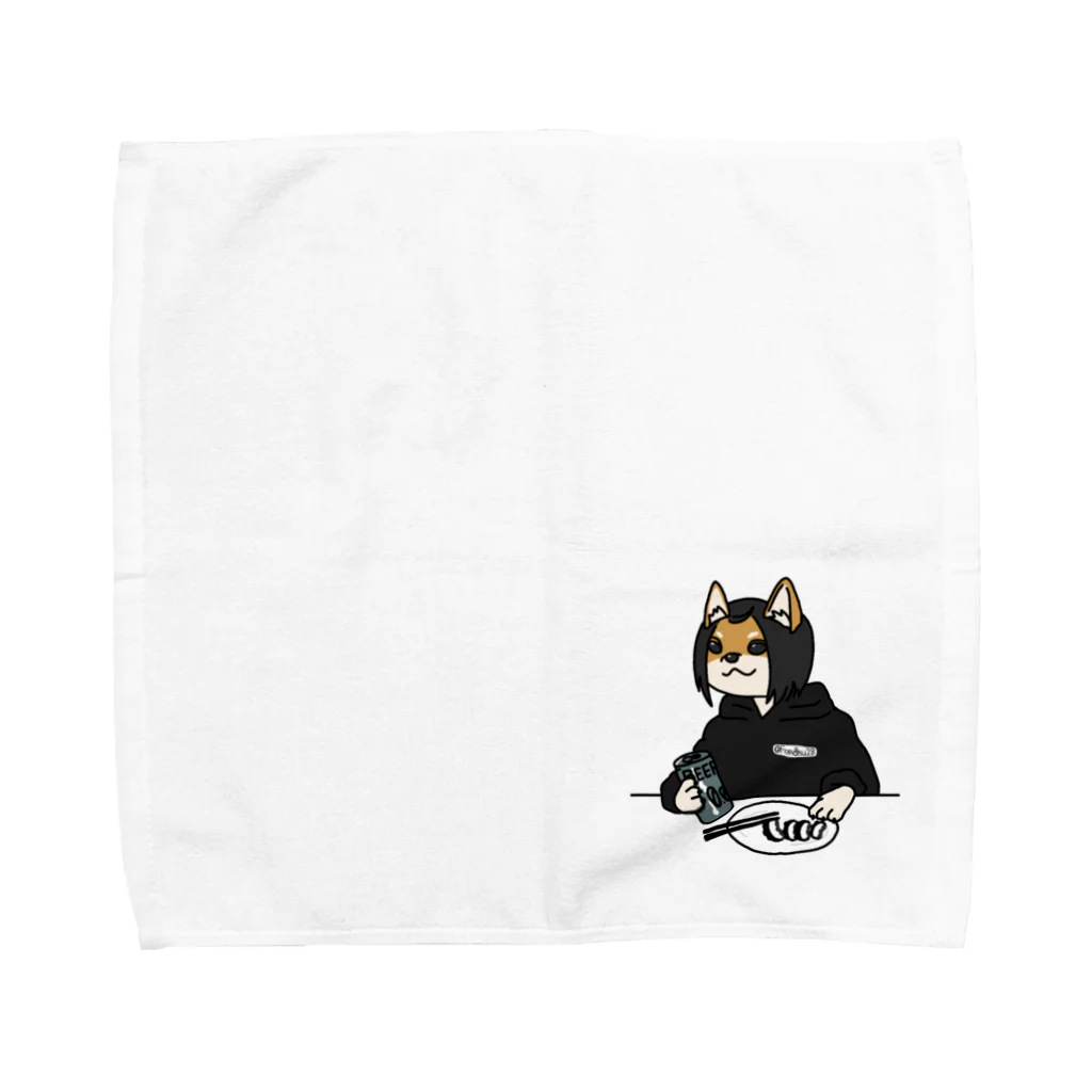 Fondhuの自画像黒 Towel Handkerchief