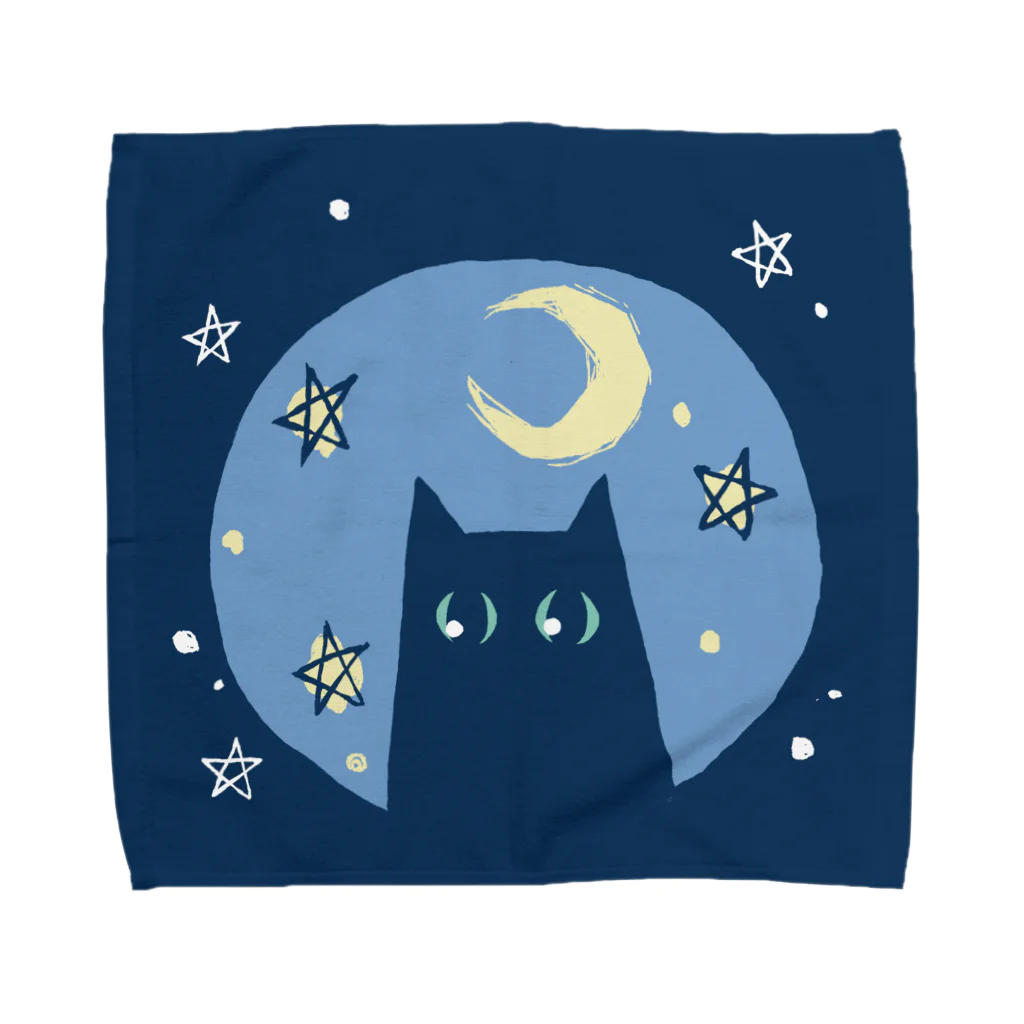 しのの星と猫と月 Towel Handkerchief