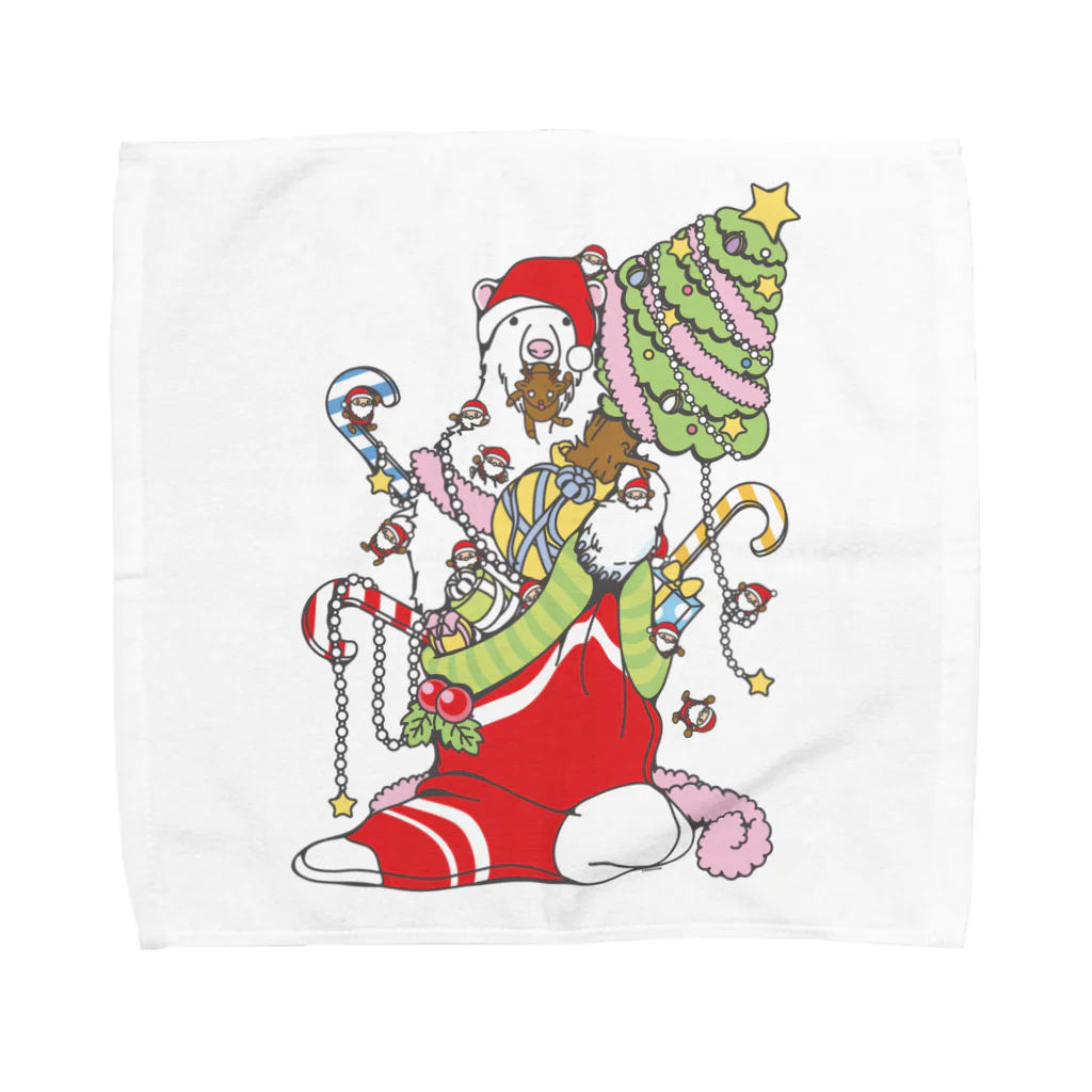 Cɐkeccooのクリスマスだ！シロクマだ! (メニー？クリスマス) Towel Handkerchief