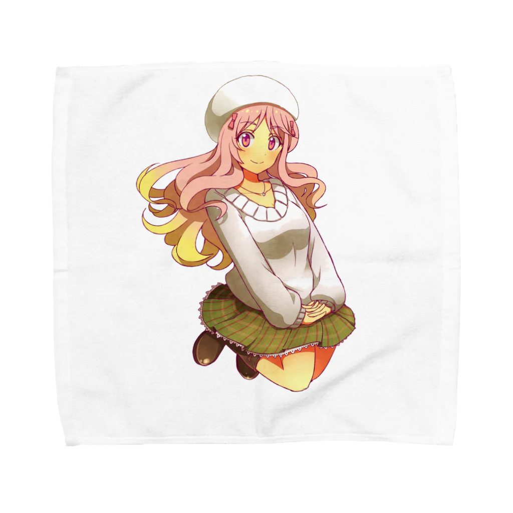 アニクロス(suzuri店)のクロスちゃん(冬服ver.) Towel Handkerchief