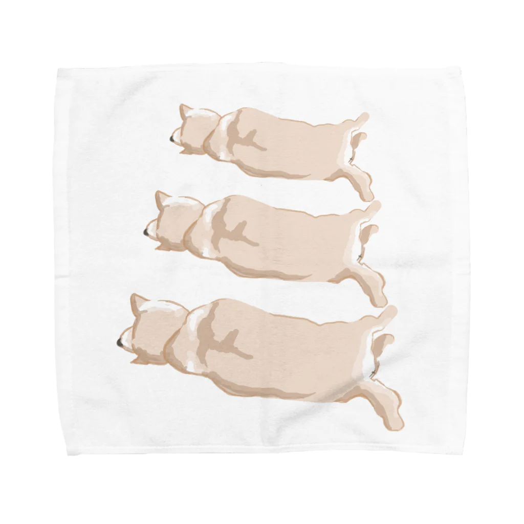 やすえの寝てる犬3匹8 Towel Handkerchief