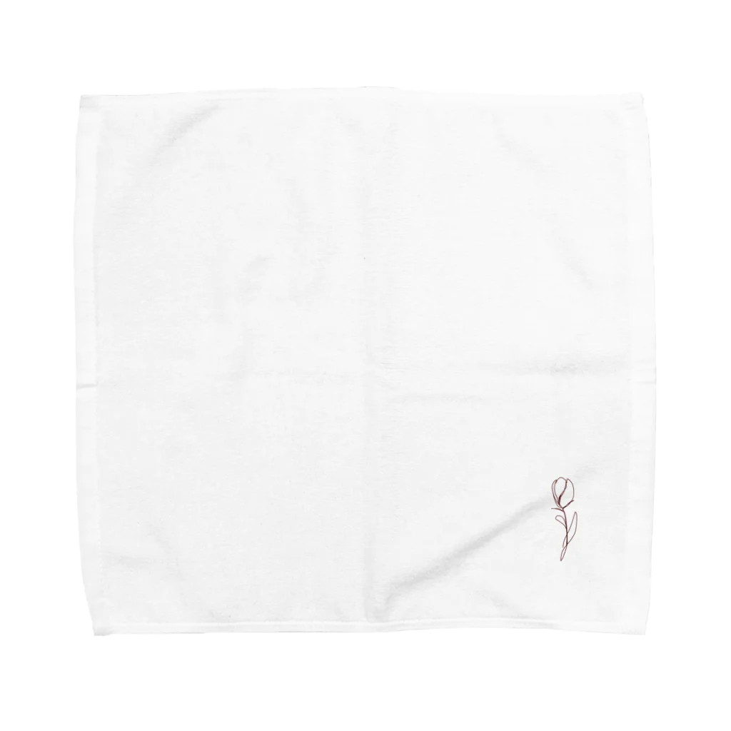 - mimo pool -のチューリップ線画 Towel Handkerchief