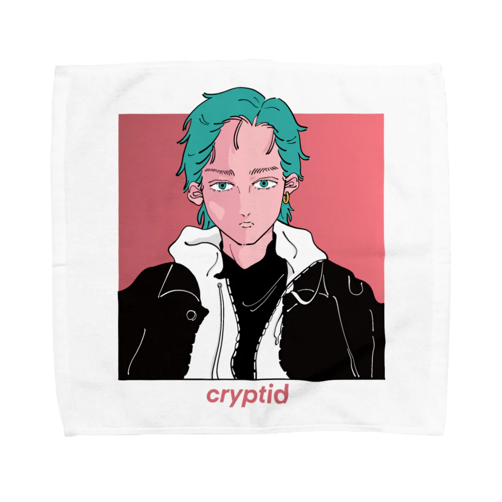 Cryptidのcryptid Retro Boy  タオルハンカチ