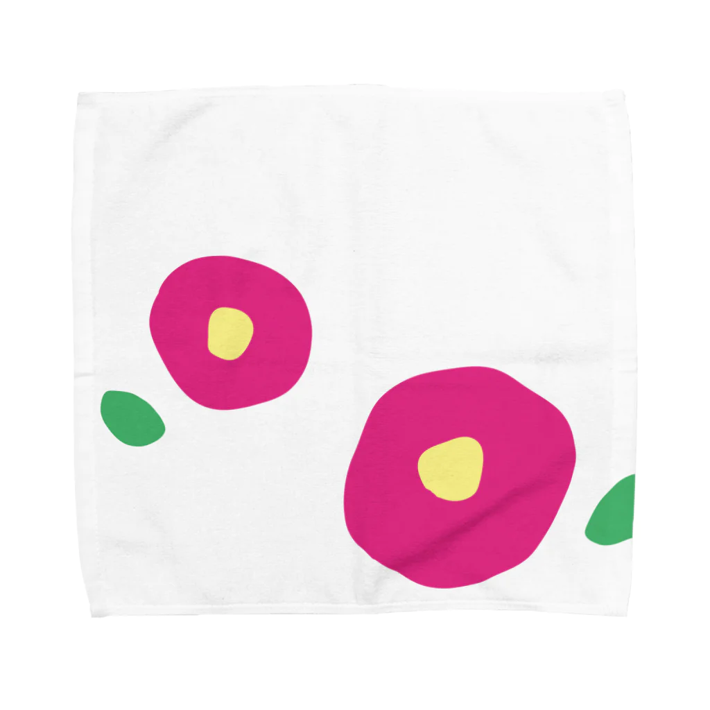 kozukuzukzの椿（濃ピンクふたつ） Towel Handkerchief