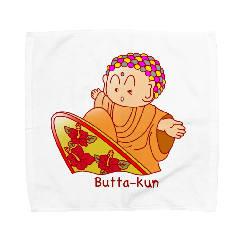 鎌倉のご当地キャラぶったくんのsurf Butta-kun(orange) Towel Handkerchief