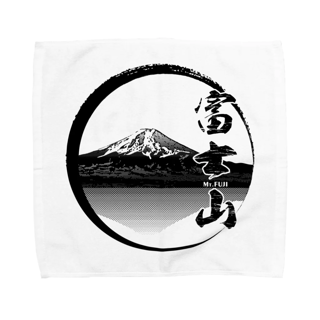 猫と釣り人のMt.Fuji_K Towel Handkerchief
