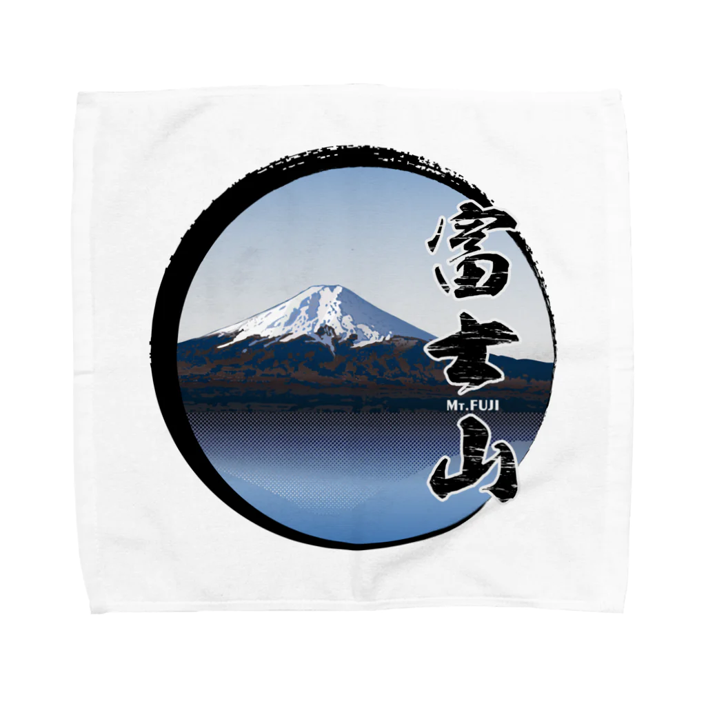 猫と釣り人のMt.Fuji_CK Towel Handkerchief