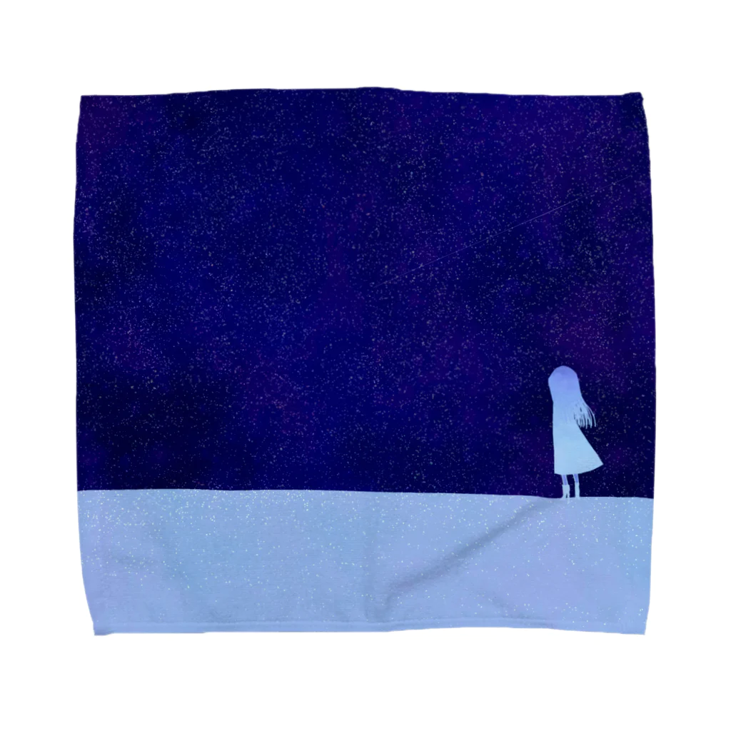 lemon16🍋れもんいろの夜空と少女 Towel Handkerchief