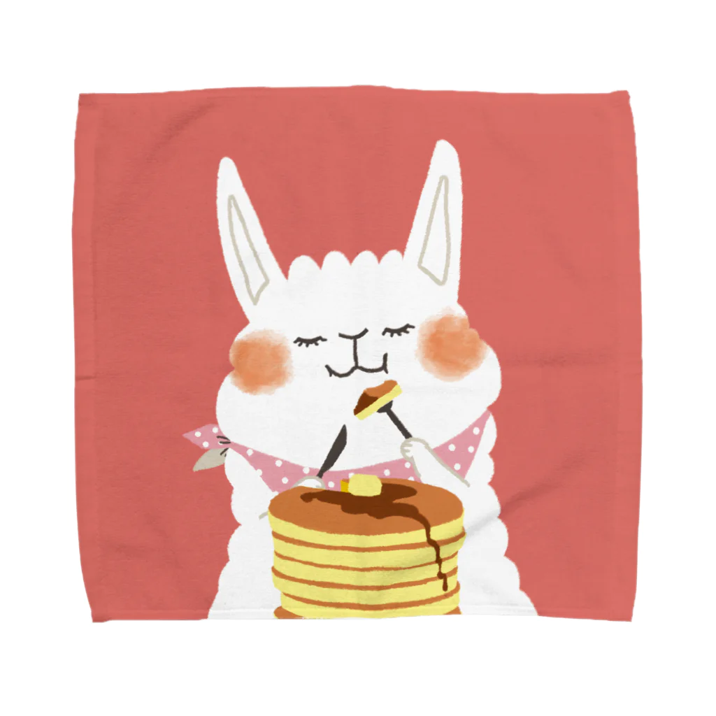 mogmogのアルパカさんとカフェパンケーキ Towel Handkerchief