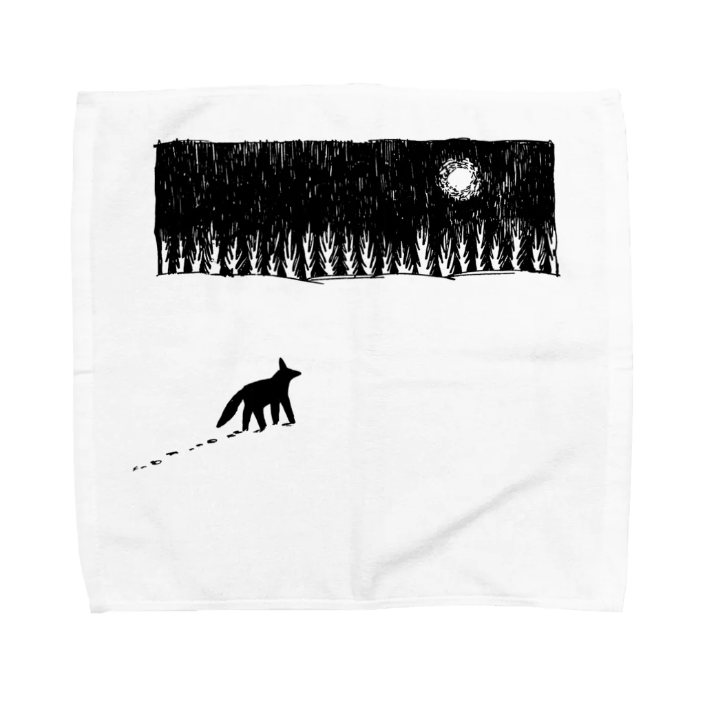 yawarakanezumiの雪原の犬 Towel Handkerchief