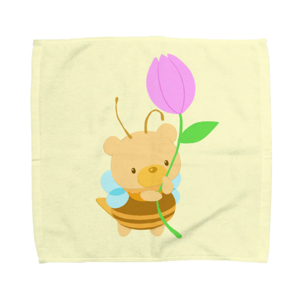みつばちショップの🐻と🐝 Towel Handkerchief