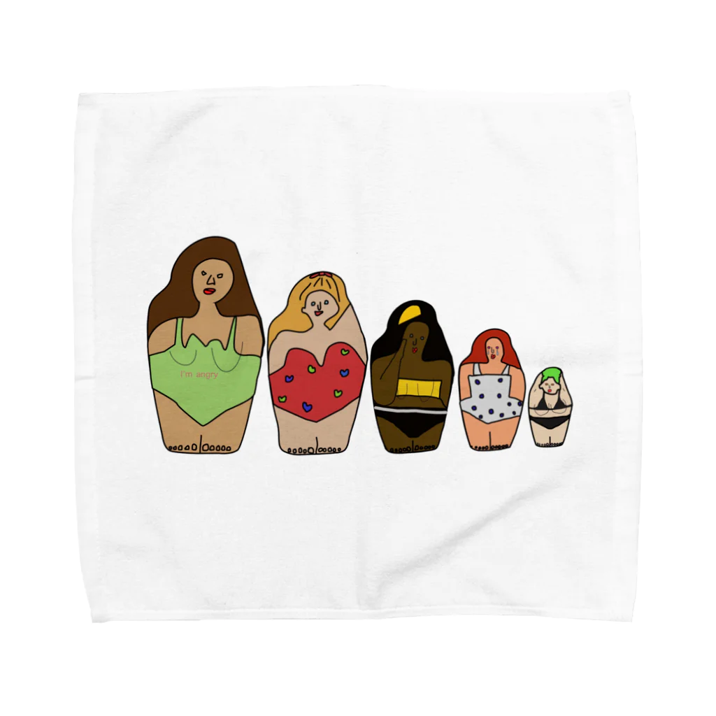 Manami Araki@ゆるーーい薬膳グッズのごぎょーりょーしか (改) Towel Handkerchief