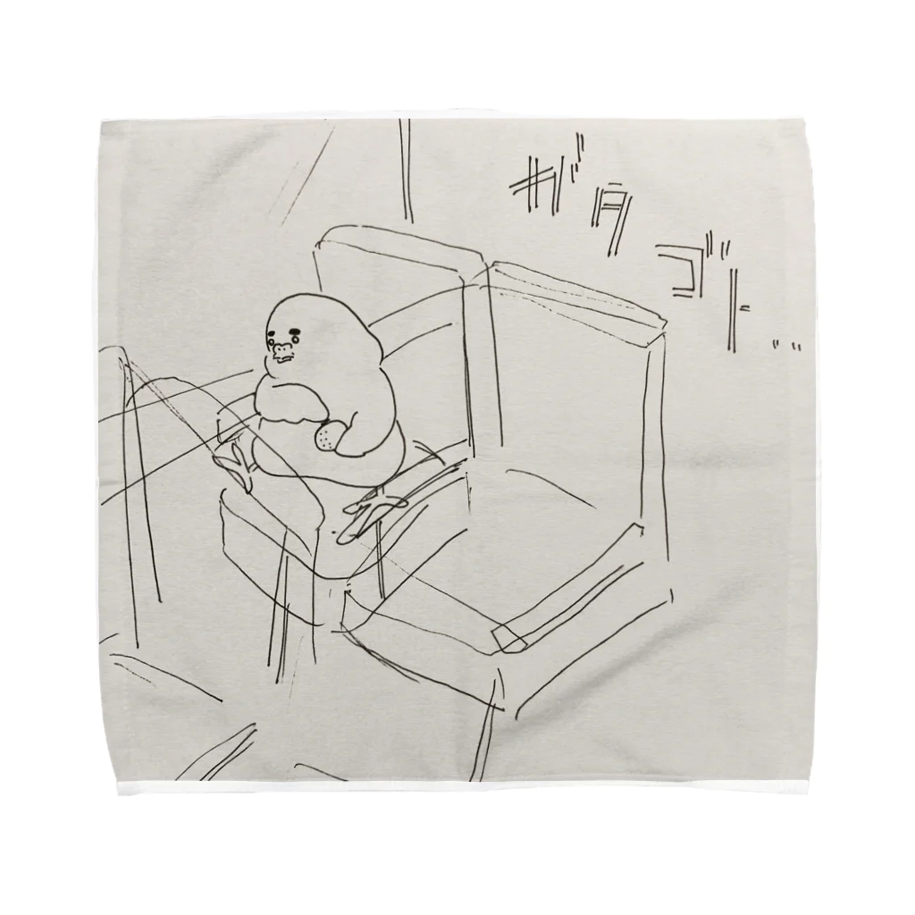 AZNDAショップ！のきなこ　電車にゆられて… Towel Handkerchief