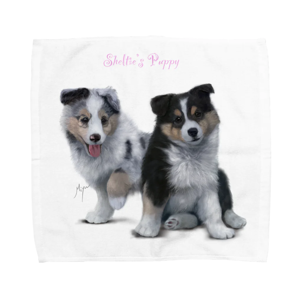 しぇるーののシェルティの子犬 Towel Handkerchief