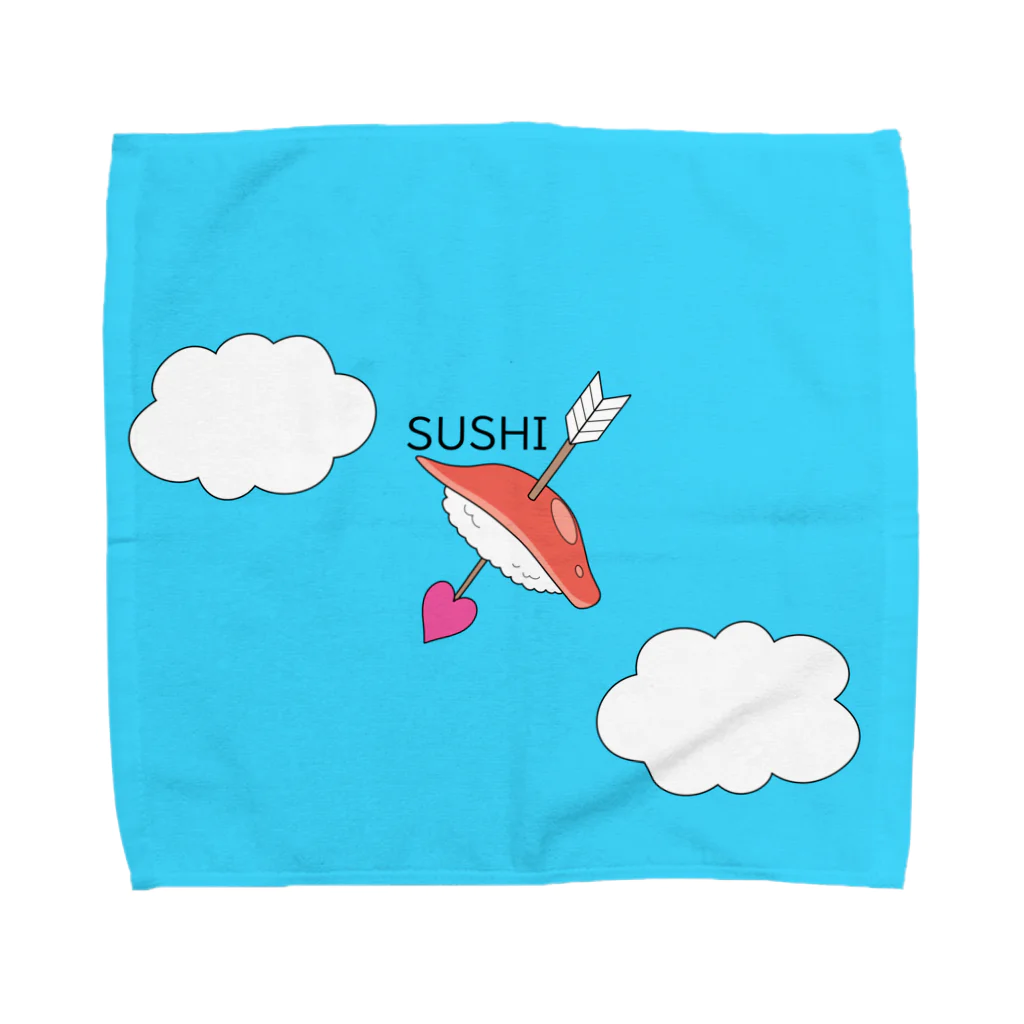 もしビジ　Tシャツ販売所！のアイラブSUSHI！フォーエバー Towel Handkerchief