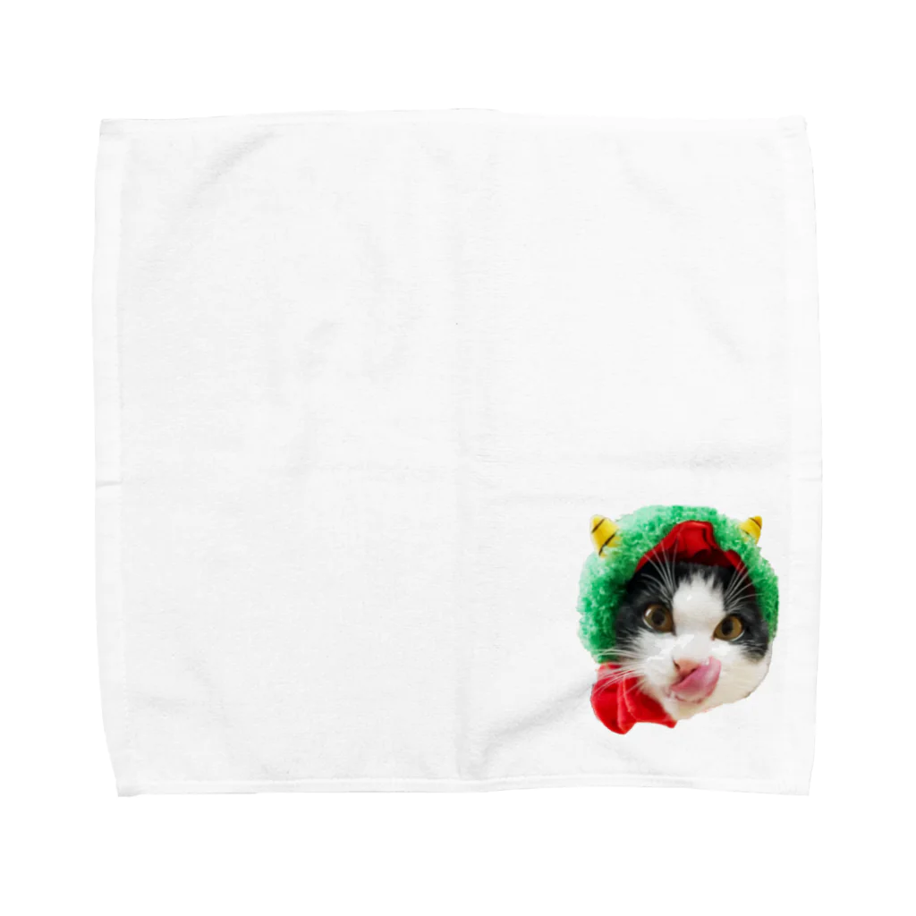 保護猫ベニとハクのベニだっちゃ❗ Towel Handkerchief