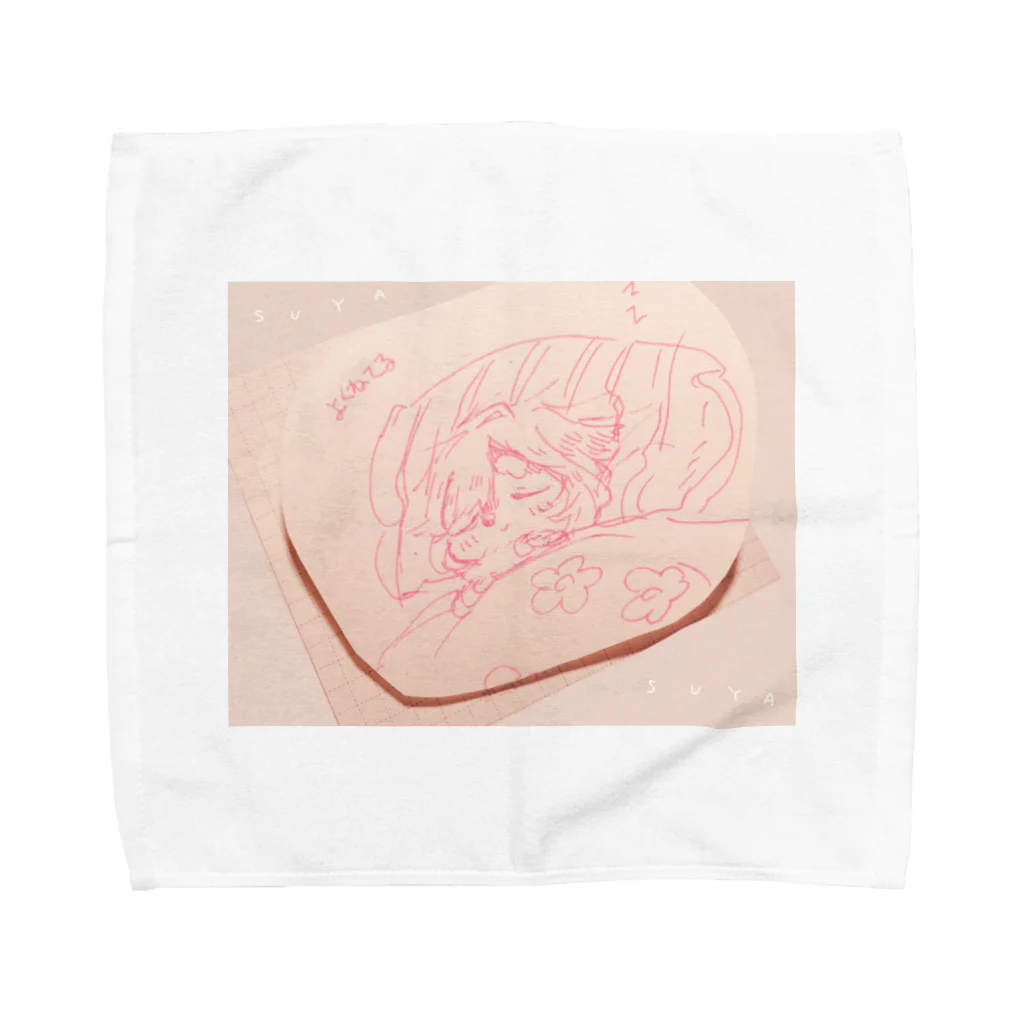 おさかなセンターのすやすやにあちゃん Towel Handkerchief