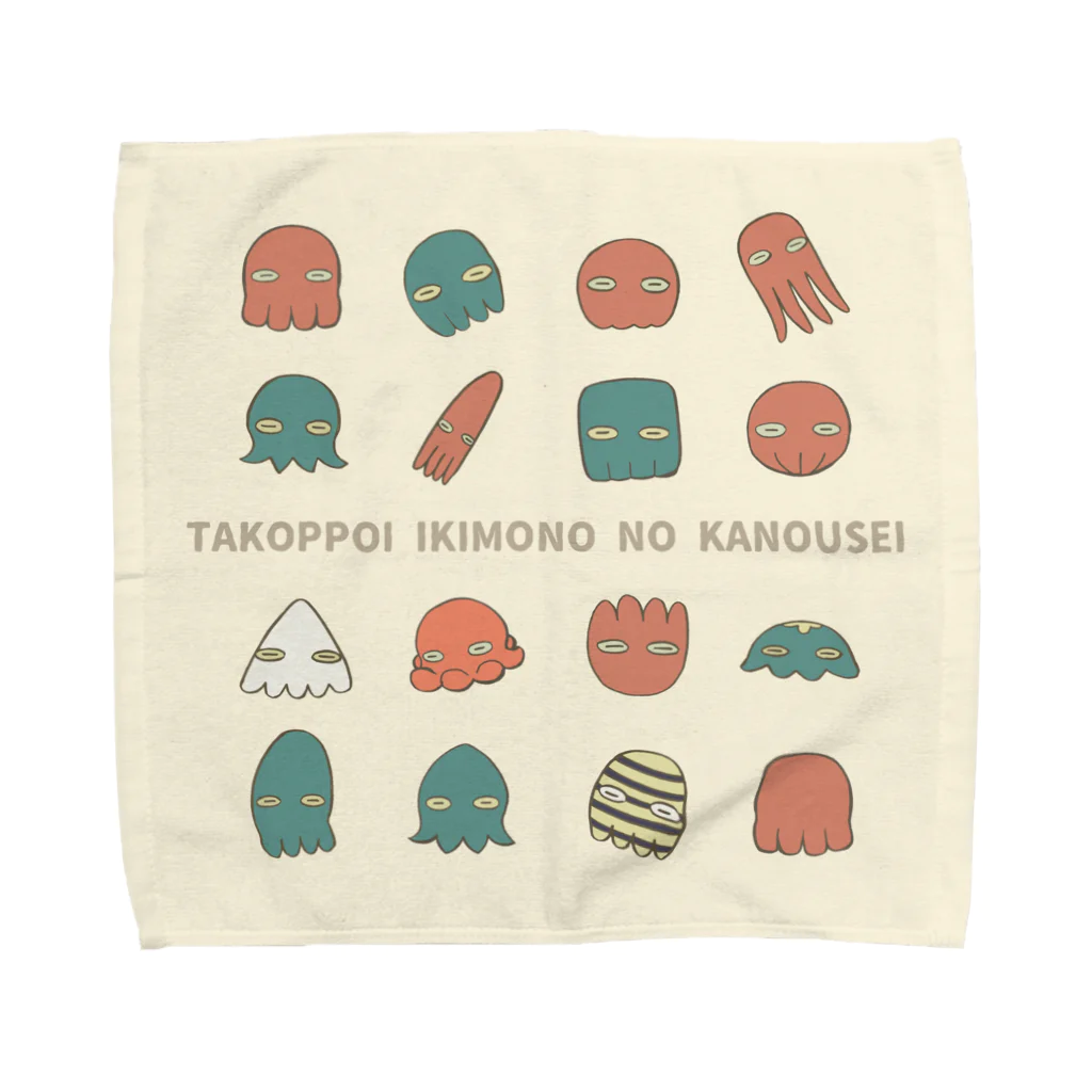 ハナビラノ小箱-sのタコの可能性タオル・Lサイズ Towel Handkerchief