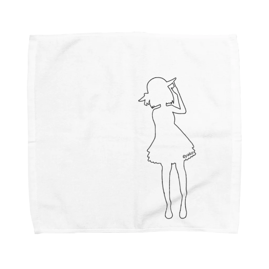 シンプルなグッズ やこ屋の帽子の女の子 Towel Handkerchief