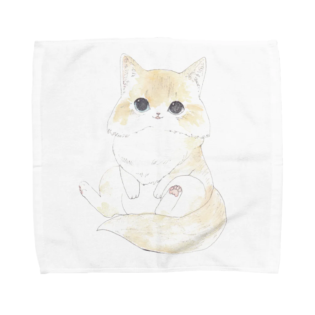 citronのおすわりねこ Towel Handkerchief