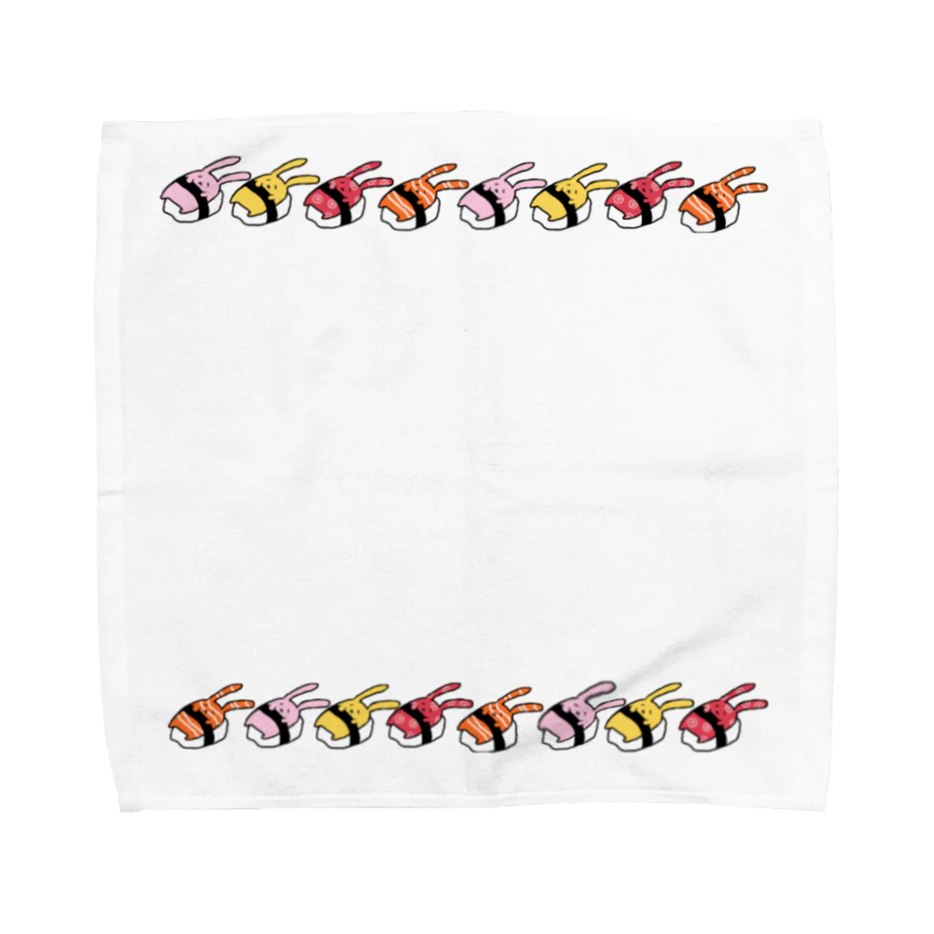 隠れ商店 やまわき屋の寿司うさ Towel Handkerchief